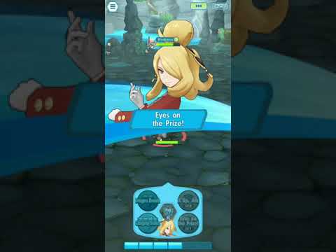pokemon masters ex defeting daily type up event dark with only SS Cynthia