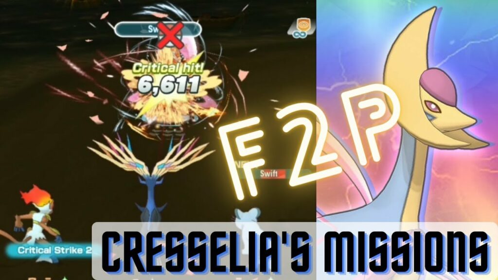 Playthrough - F2P Teams 9v1 Cresselia | Event Missions | Legendary Arena | Pokemon Masters EX