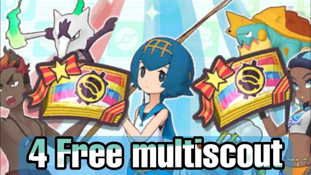How is my luck goes? | Free multi scout ticket | Pokemon Masters EX