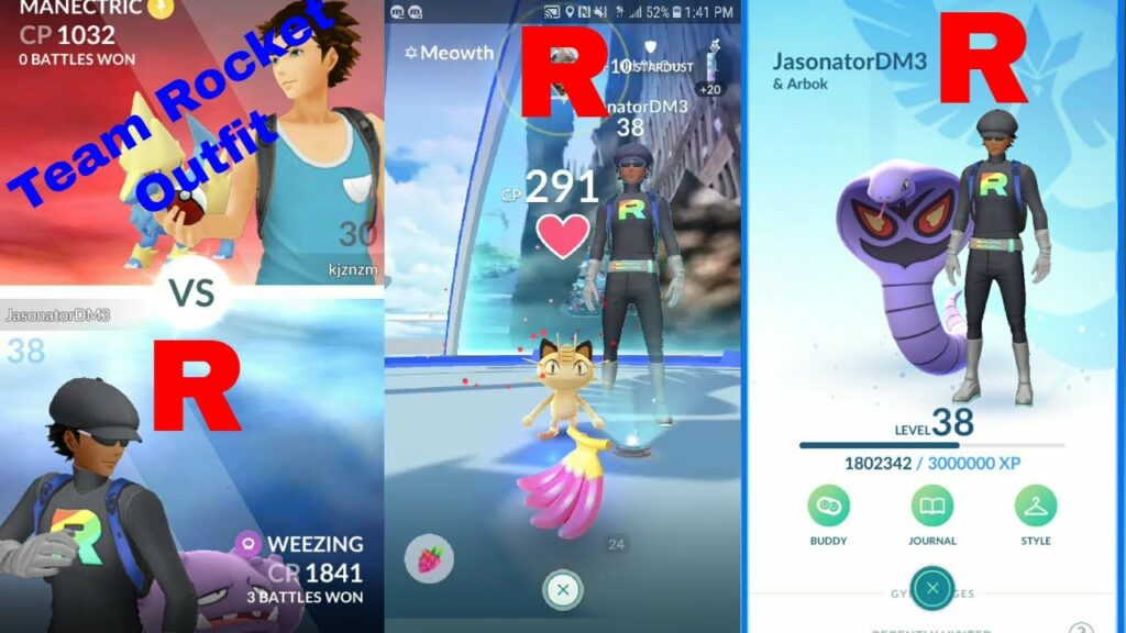 Pokemon Go Team Rocket & Rainbow Rocket Outfit!