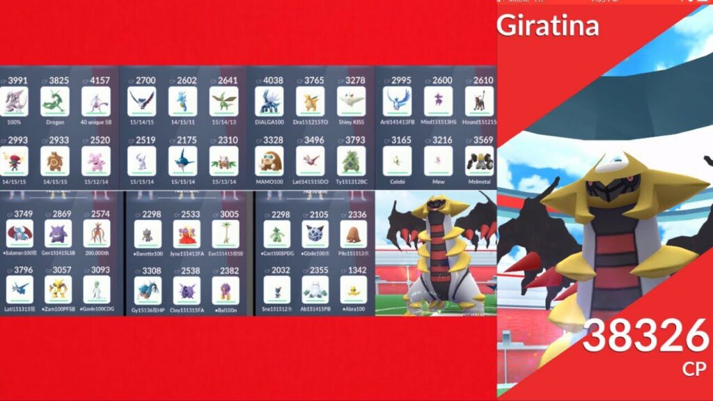 34 unique, no revive Ancient power Giratina trio (no weather boost)