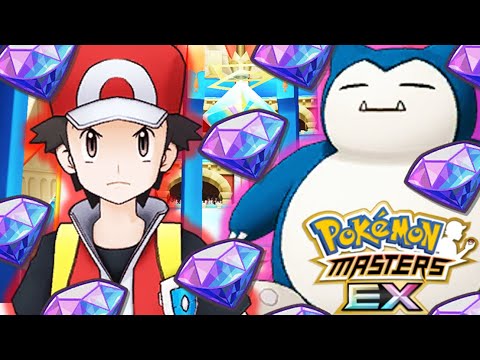 12,000 Gems! Trainer Red & Dynamax Snorlax Summons! Pokemon Masters EX 2nd Anniversary Part 2!