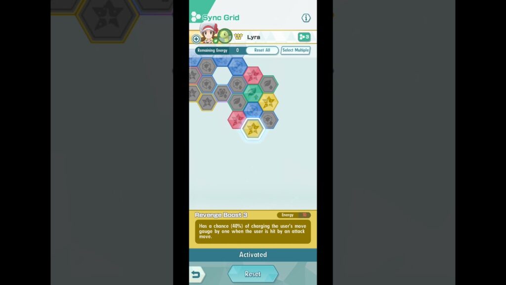 Pokemon Masters Ex 3/5 Lyra Sync Grid