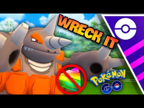 Rhyperior Wrecking the Master GO Battle League for Pokemon GO // Insane quick move damage