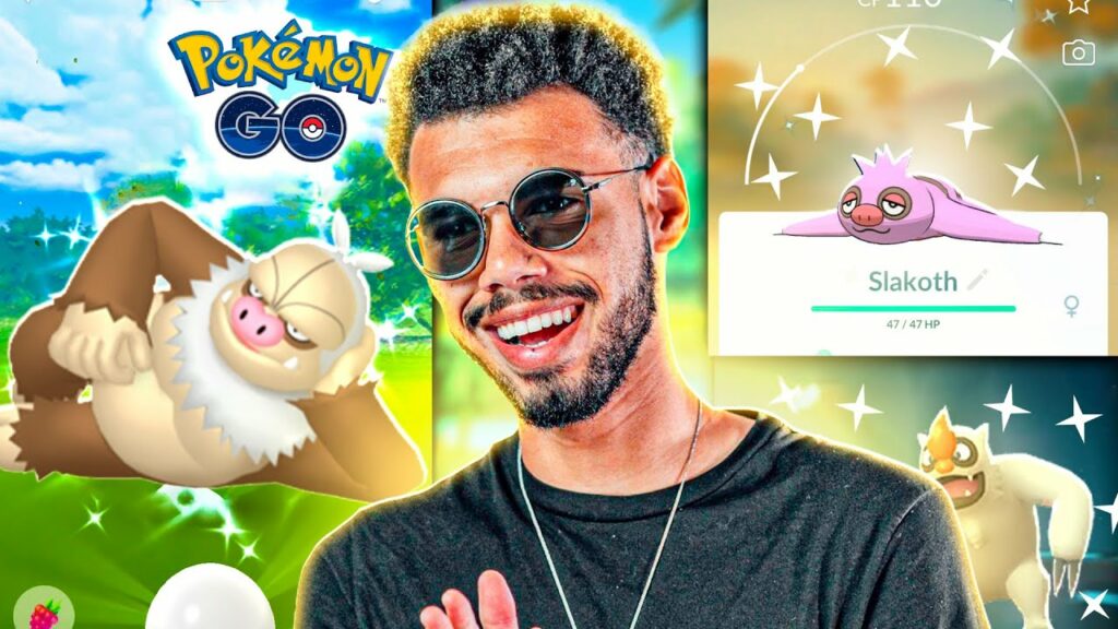 SLAKING SELVAGEM SHINY & A FAMILIA PERFEITA - POKEMON GO | Cris |