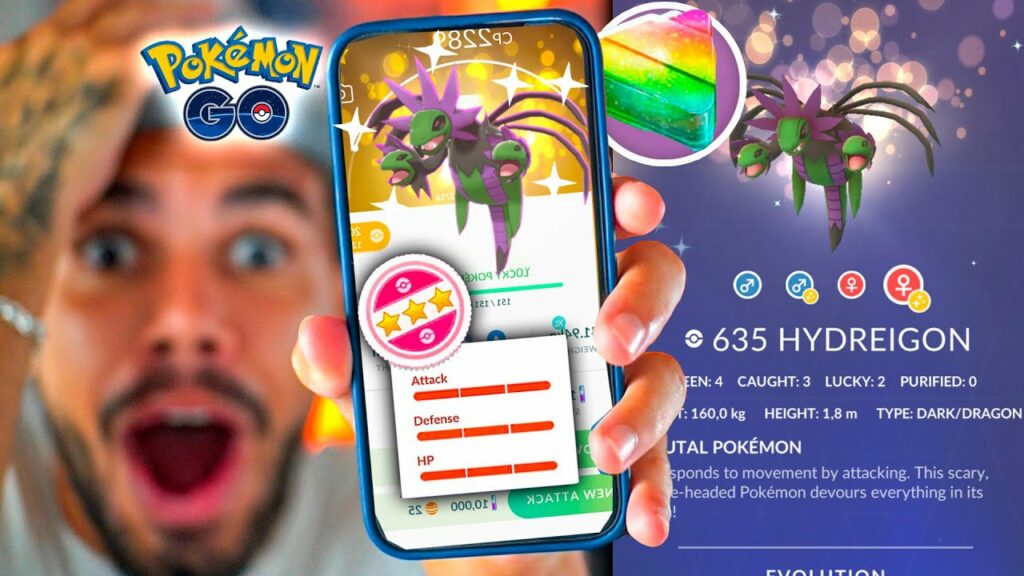 EVOLUINDO DEINO SHINY LUCKY 100% PARA HYDREIGON - POKEMON GO | Cris |