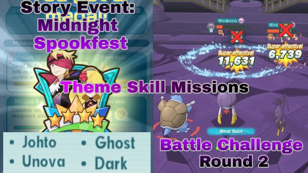 Pokemon Masters EX | The True Ghost Power | Completing Mission 11 & 12 | Midnight Spookfest Event