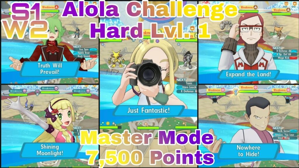Pokemon Masters EX | Alola Champion Stadium | Master Mode 7,500 Points | S1 W2