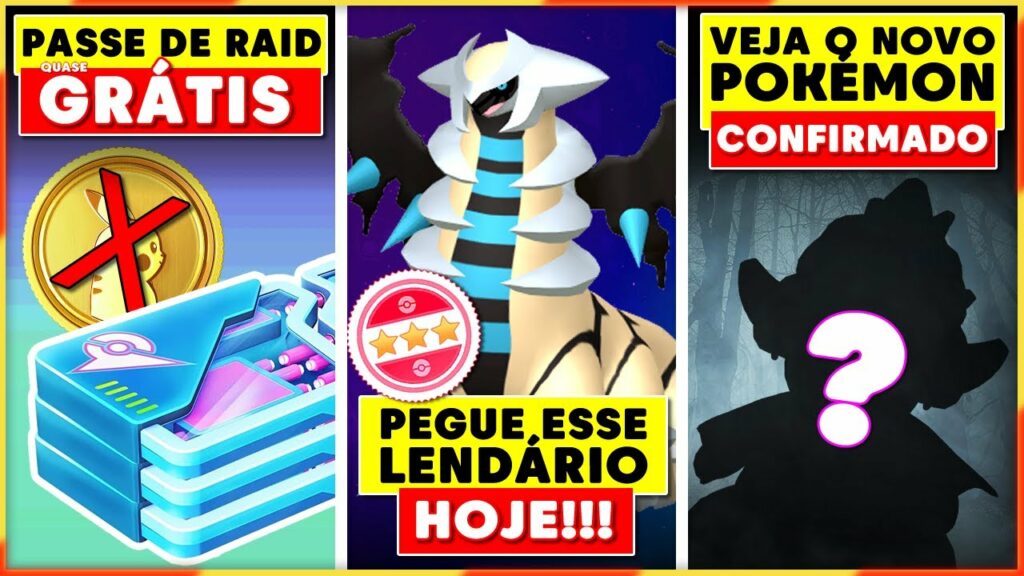 EVENTO GIRATINA SHINY - Como PEGAR POKEMON LENDARIO COM PASSE DE RAID GRATIS no Pokemon Go