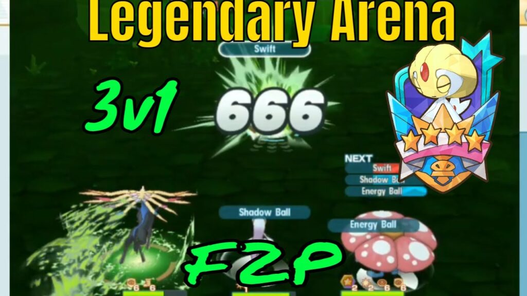 Uxie Legendary Arena | F2P Team | Easy 3 vs 1 Guide | Pokemon Masters EX