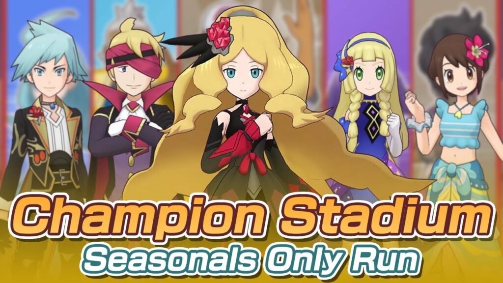 [Pokemon Masters EX] SEASONALS ONLY RUN | Master Mode 7500 Points | Champion Stadium - Wave 59