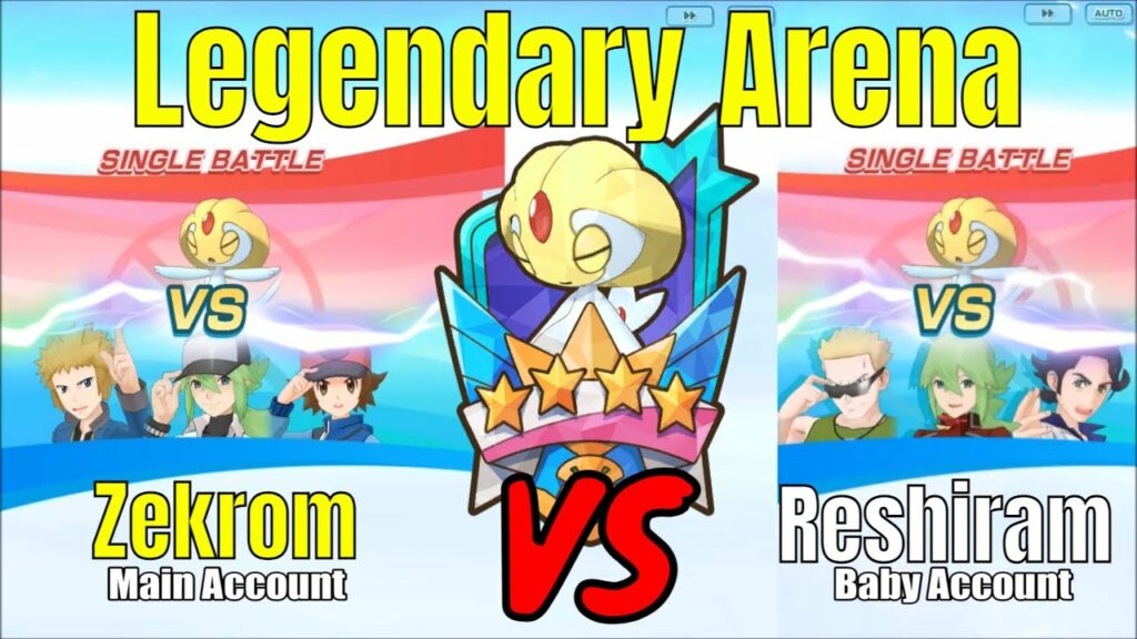 Uxie Legendary Arena | Zekrom vs Reshiram | Unova Trio Dragon Battle | Pokemon Masters EX