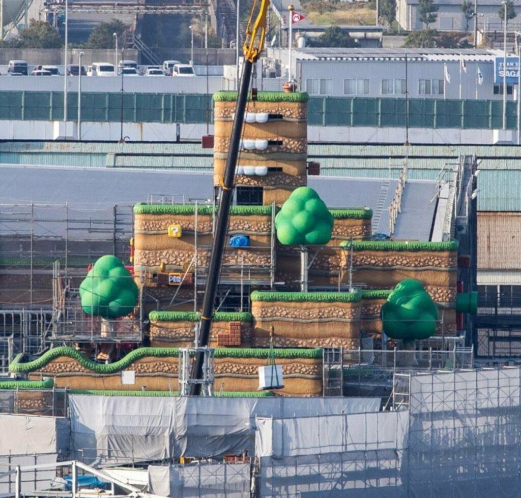 Nintendo Area under construction at Universal Studio Japan, Osaka.