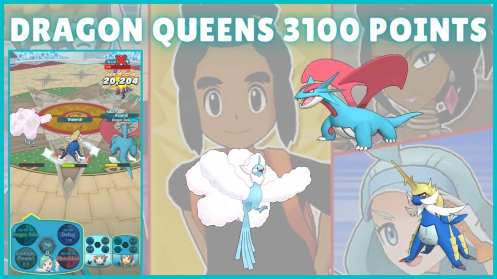 Dragon Queens Pre-Sync Clear 3100 Points Master Mode (Hau) | Pokemon Masters EX