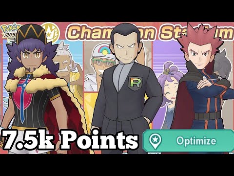 MAX 7500 Points OPTIMIZE! Champion Stadium Alola Challenge Master Mode | Pokemon Masters EX