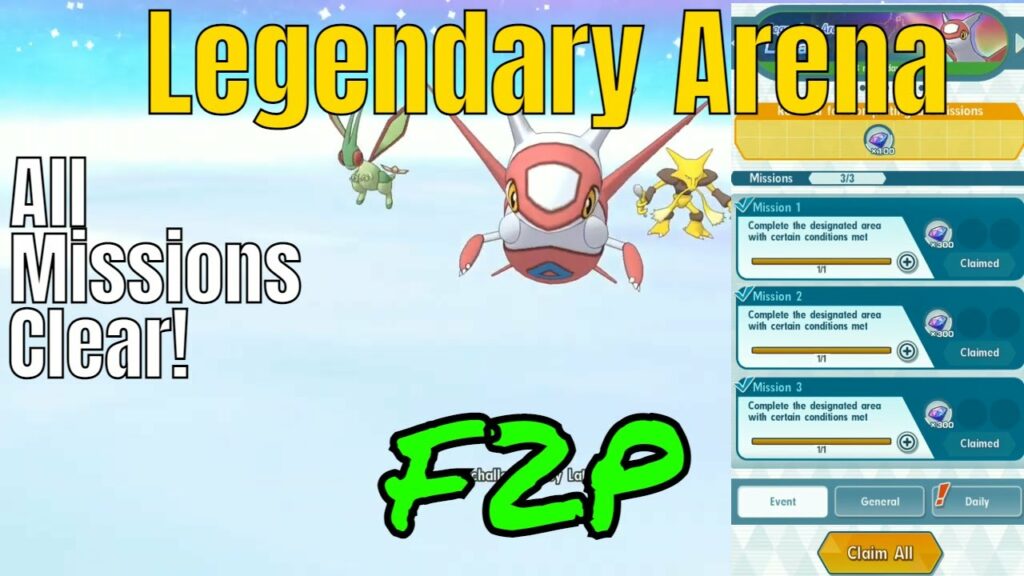 Latias Legendary Arena | F2P Team | All mission Clear Guide | 6v3 | Pokemon Masters EX