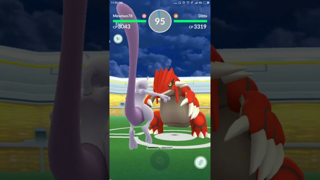 MEWTWO VS GROUDON (POKEMON GO GYM BATTLE)