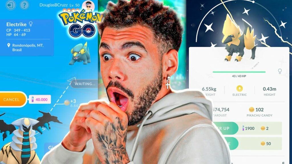 MANDEI EMBORA MEU GIRATINA SHINY EM TROCA DO ELECTRIKE - POKEMON GO | Cris |