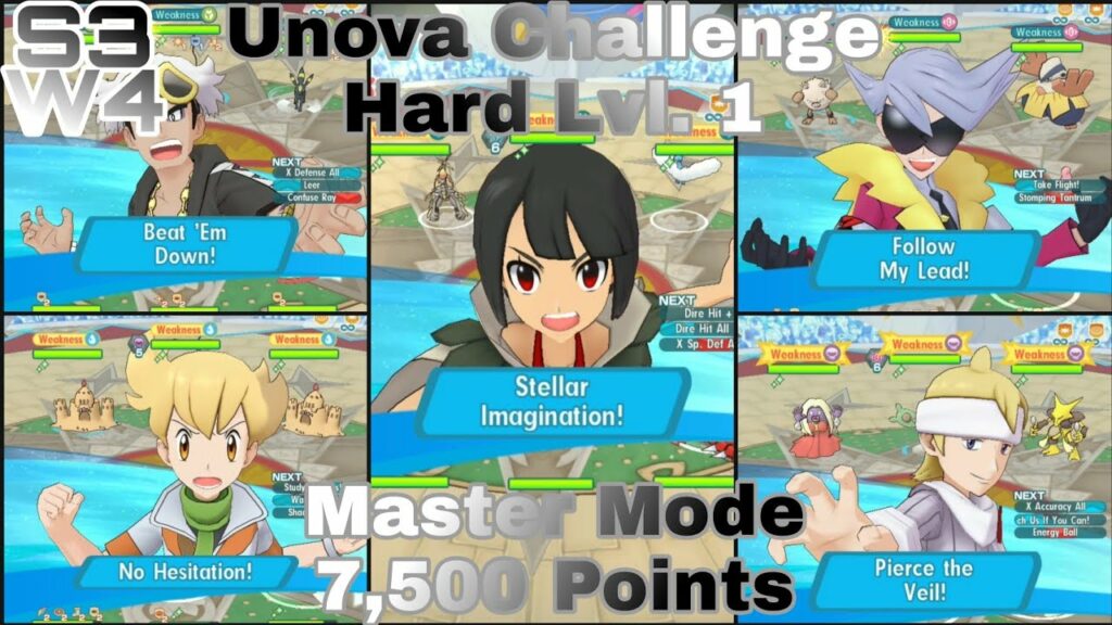 Pokemon Masters EX | Unova Champion Stadium | Master Mode 7,500 Points | S3 W4