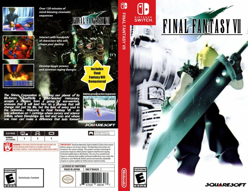I made a custom Cover for FF7 twin pack, hope you will like it :)