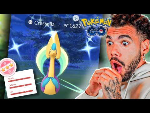 MINHA SHINY CRESSELIA VEIO COM UM IV ABSURDO - POKEMON GO | Cris |
