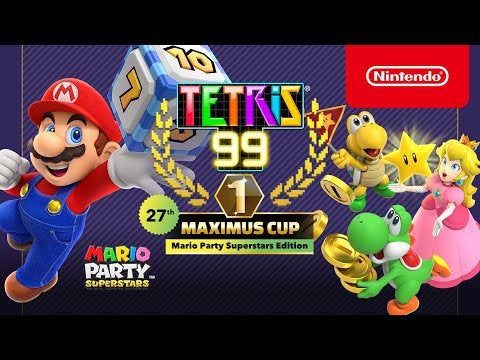 The 27th Tetris 99 "Maximus Cup" event started today! Unlock the Mario Party Superstars theme (for Tetris 99) for your collection. PSA