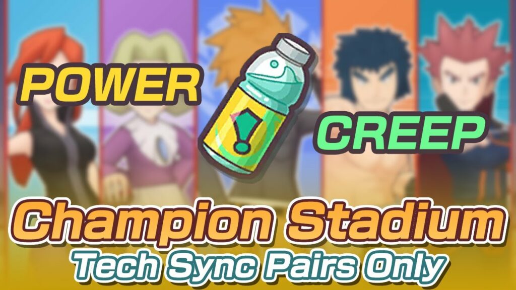 [Pokemon Masters EX] TECH POWER CREEP?! DESTROYING 10K CHAMPION STADIUM WITH TECH SYNC PAIRS ONLY