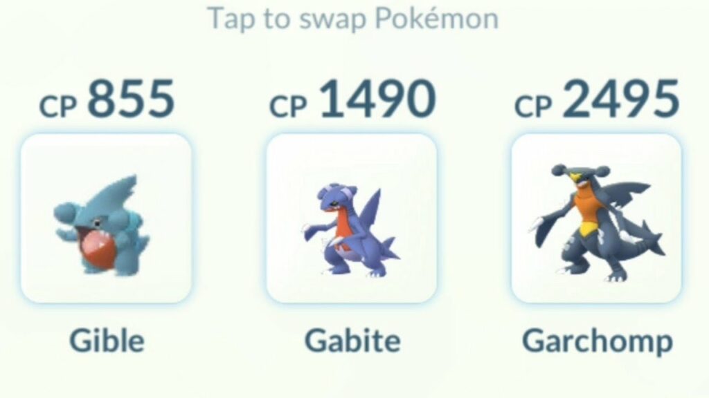 Pokemon Go but I can only use Gible Evolution Line!