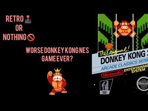 A video reviewing donkey Kong 3 for the nes