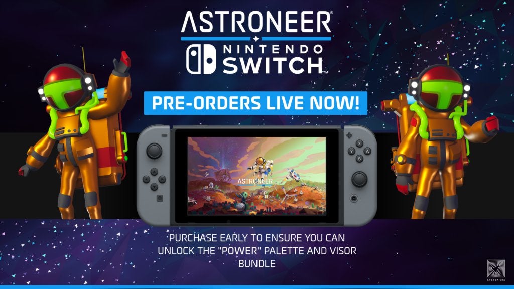 Astroneer launches on January 13th, 2022 for Nintendo Switch
