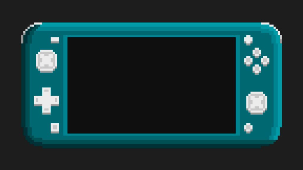 I made this pixel art of the Switch Lite.