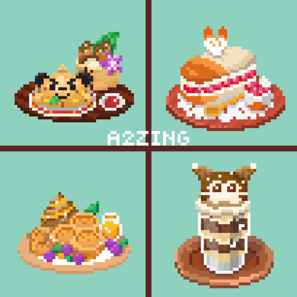 Pokemon Cafe Remix Foods in Pixel Art!