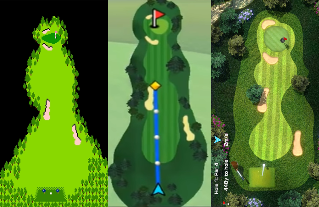 The new Clubhouse Games will feature golf holes originally used in NES Golf, that were also featured in all 3 Wii Sports Games.