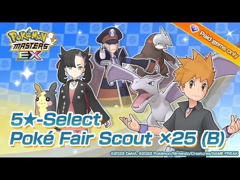 Pokemon Masters EX: 5000 Paid Gems 25 Sync Pairs Select Pokefair Scout Summoning ($30)