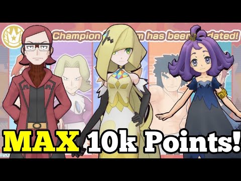 MAX 10000 Points! Champion Stadium Kanto Challenge Master Mode | Pokemon Masters EX