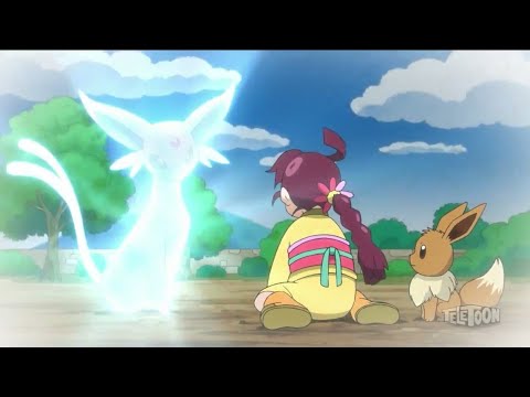 Eevee Evolves Into Espeon [ENGLISH DUBBED] || Pokemon Master Journeys.
