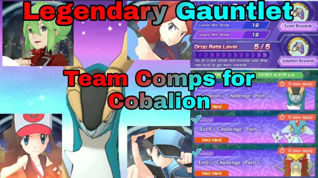 Pokemon Masters EX | Different Teams vs. Cobalion | Legendary Gauntlet