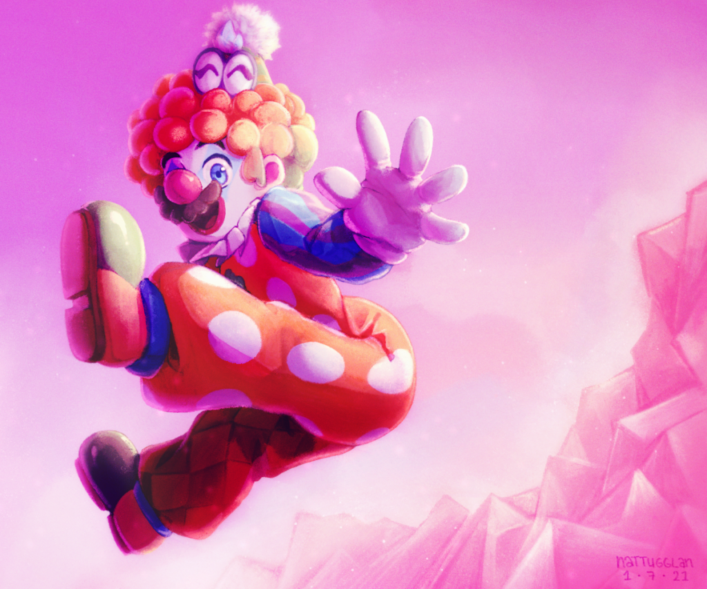 [Super Mario Odyssey] I love Clown Mario so I had to draw him!