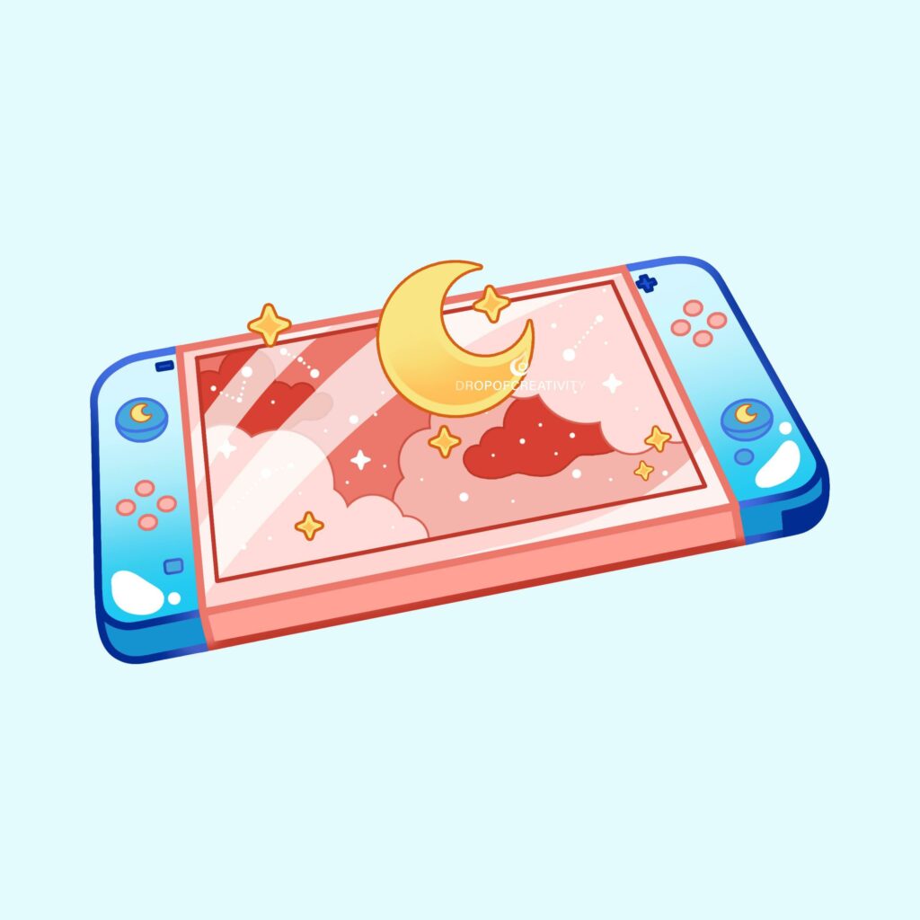 Whimsical Nintendo Switch illustration I designed!