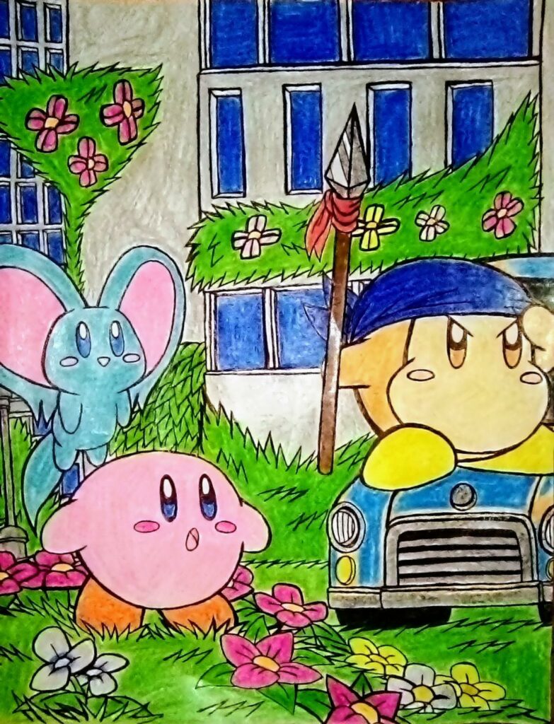 [OC] A Kirby and the Forgotten Land drawing I made