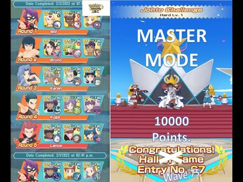 [Pokemon Masters EX] - 10000 Points Johto Champion Stadium Master Mode | Week 75 !!