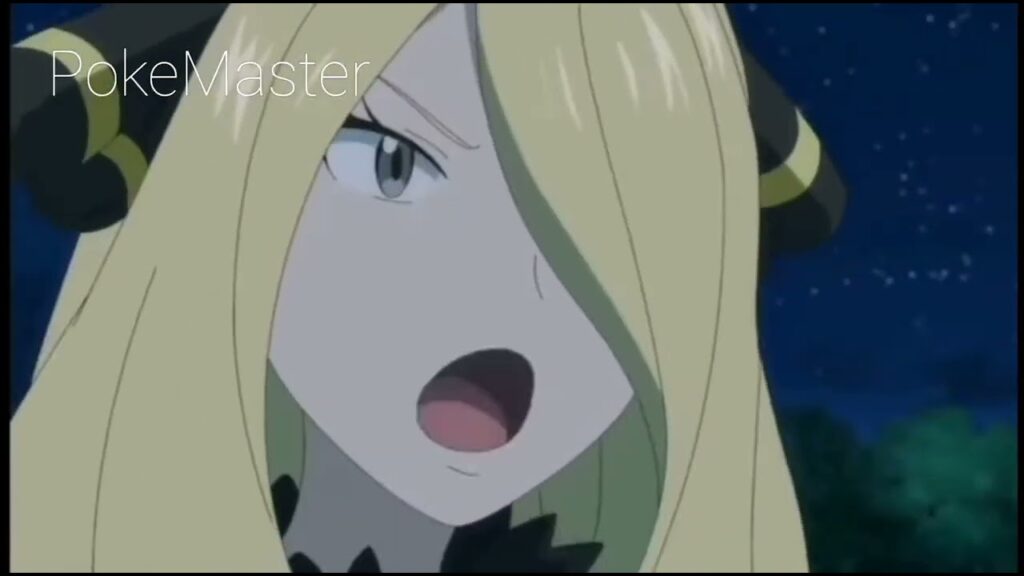 Cynthia Garchomp Vs Unown Illusion| pokemon masters journeys epic battle| garchomp Vs Garchomp|