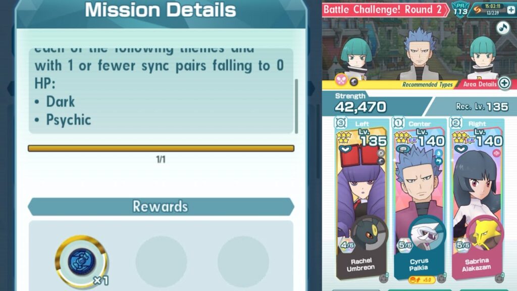 Completing dark and psychic mission | Galactic Awakening Event | Pokemon Masters EX