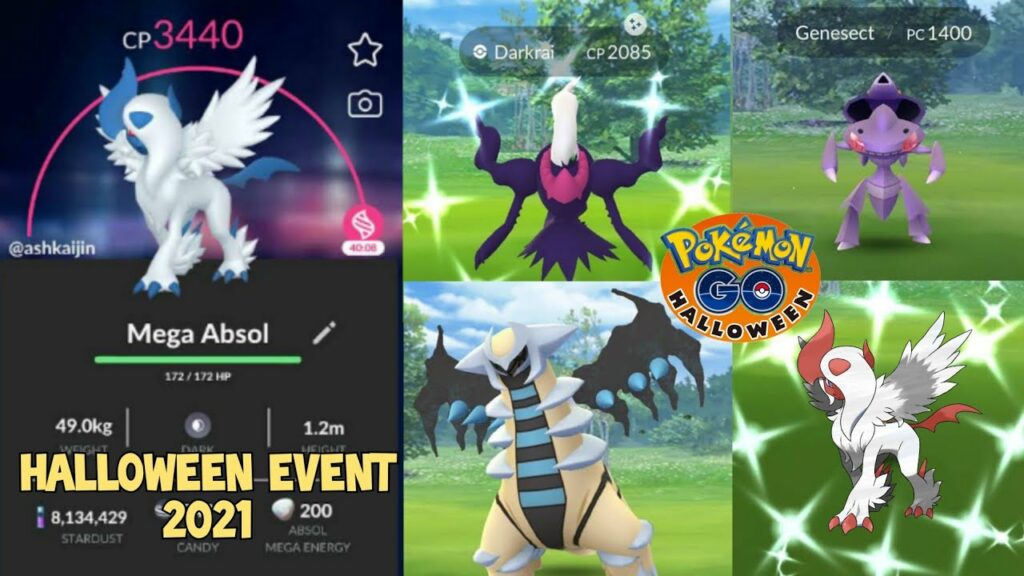 MEGA ABSOL, SHINY DARKRAI, GENESECT RETURNS - HALLOWEEN EVENT 2021 POKEMON GO