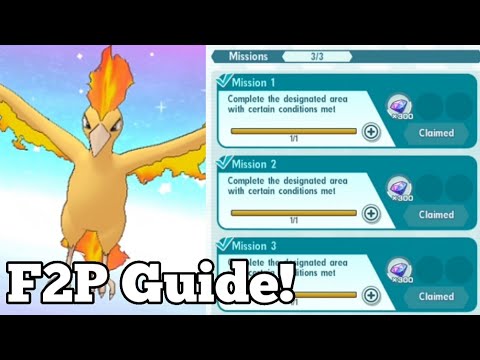 Hardest FREE Gems?! Moltres Legendary Arena Event Missions (F2P Guide) | Pokemon Masters EX