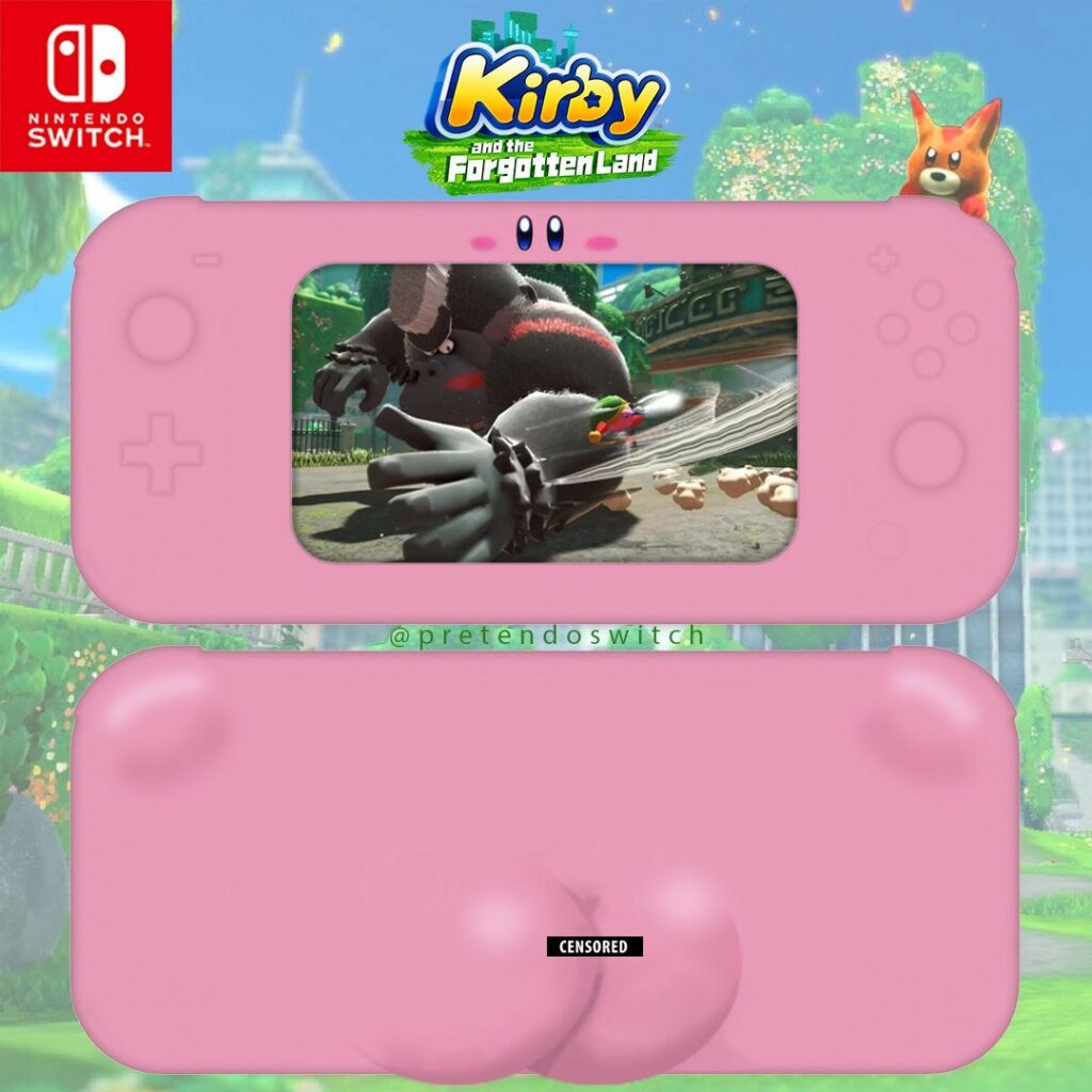 Kirby and the Forgotten Land Switch Lite case concept