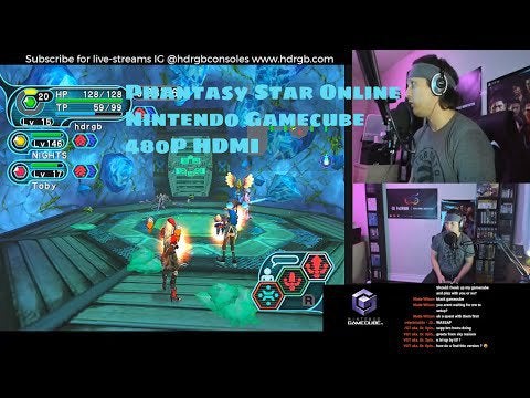 Phantasy Star Online Nintendo Gamecube 480p HDMI Broadband / Wavebird Live in 2022