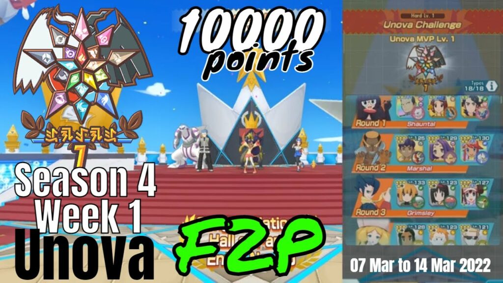 Unova Champion Stadium | F2P 10000 points Master Mode | Week 1 Season 4 | Pokemon Masters EX