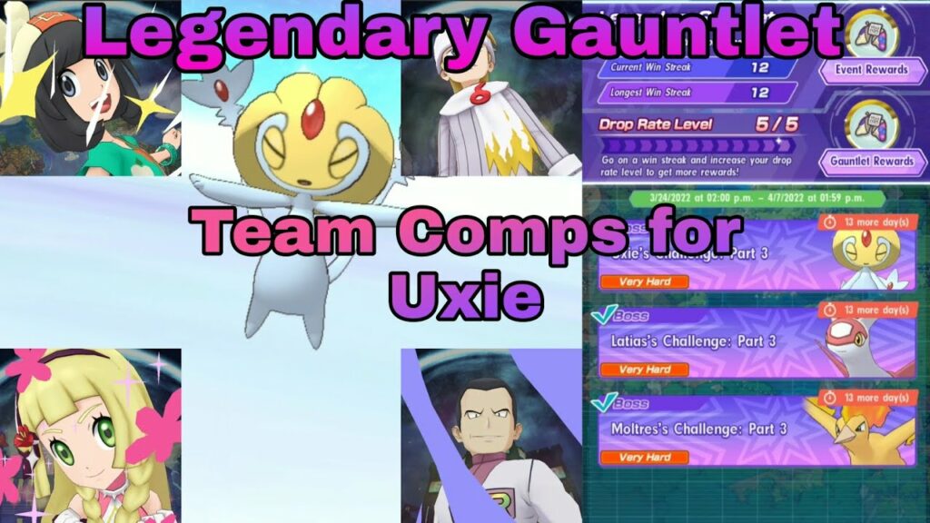 Pokemon Masters EX | Different Teams vs. Uxie | Legendary Gauntlet