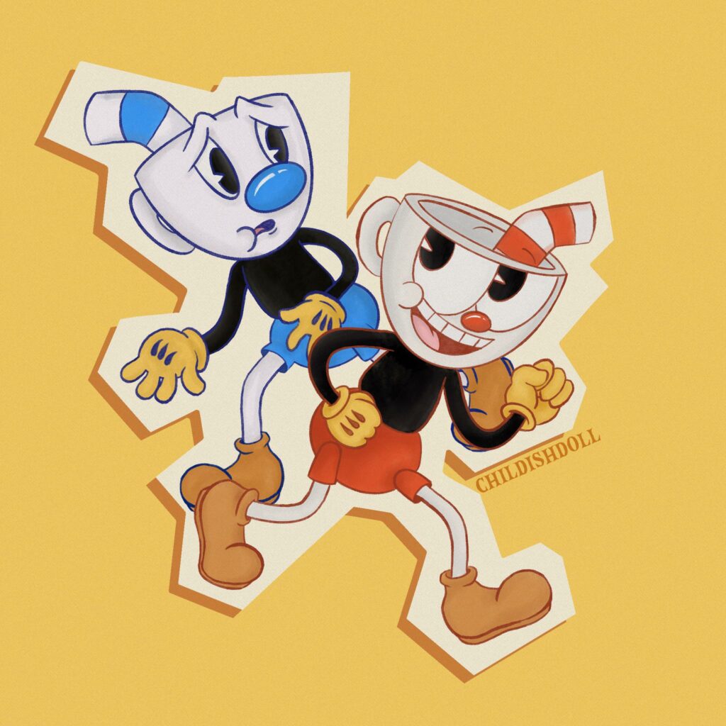 Drew this today while watching The Cuphead Show with my little brother 🧡